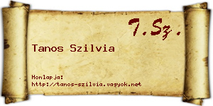 Tanos Szilvia névjegykártya