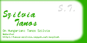 szilvia tanos business card